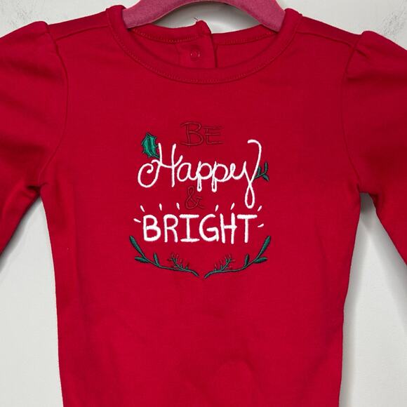 Gymboree "Be Merry & Bright" Red Bodysuit Size 6-12 Months NEW Christmas Holiday - Picture 2 of 9